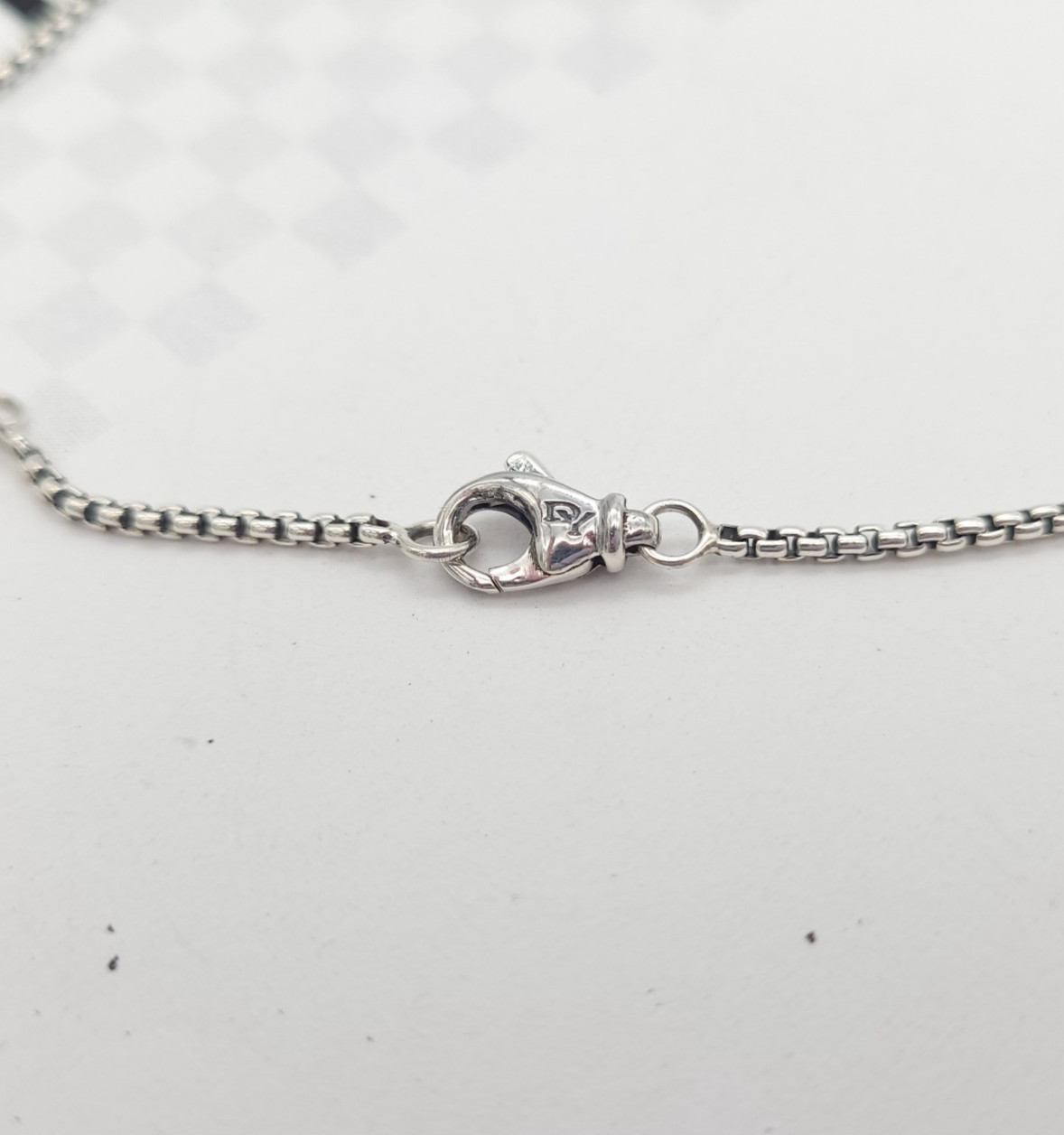David Yurman 925 Sterling Silver 1.7 mm Box Chain Necklace 17″-18″ Inch