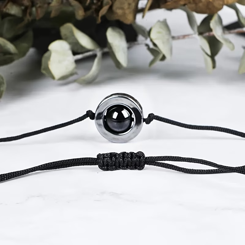 Black Obsidian Hematite Empath Protection Minimalist Crystal Pendant Necklace