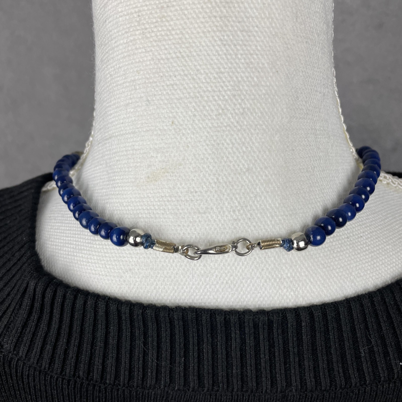 Necklace Blue Beaded Chunky Teardrop Bib 21 In Womens Statement Fashion Jewelry