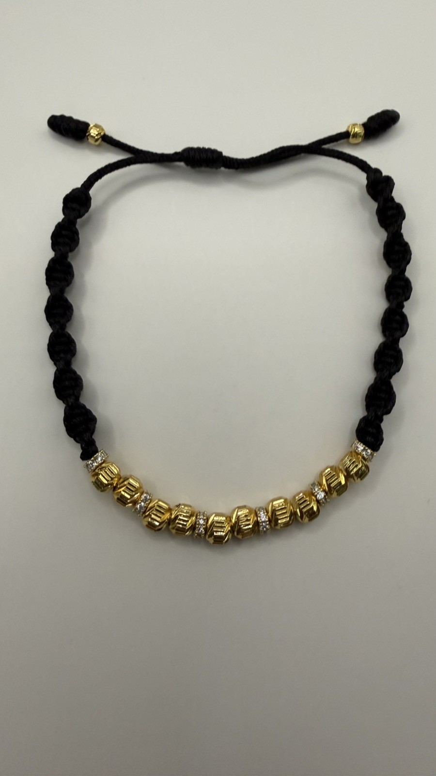 Gold Plated Colombia Silver Handmade Bracelet. Pulsera balines baño de oro.