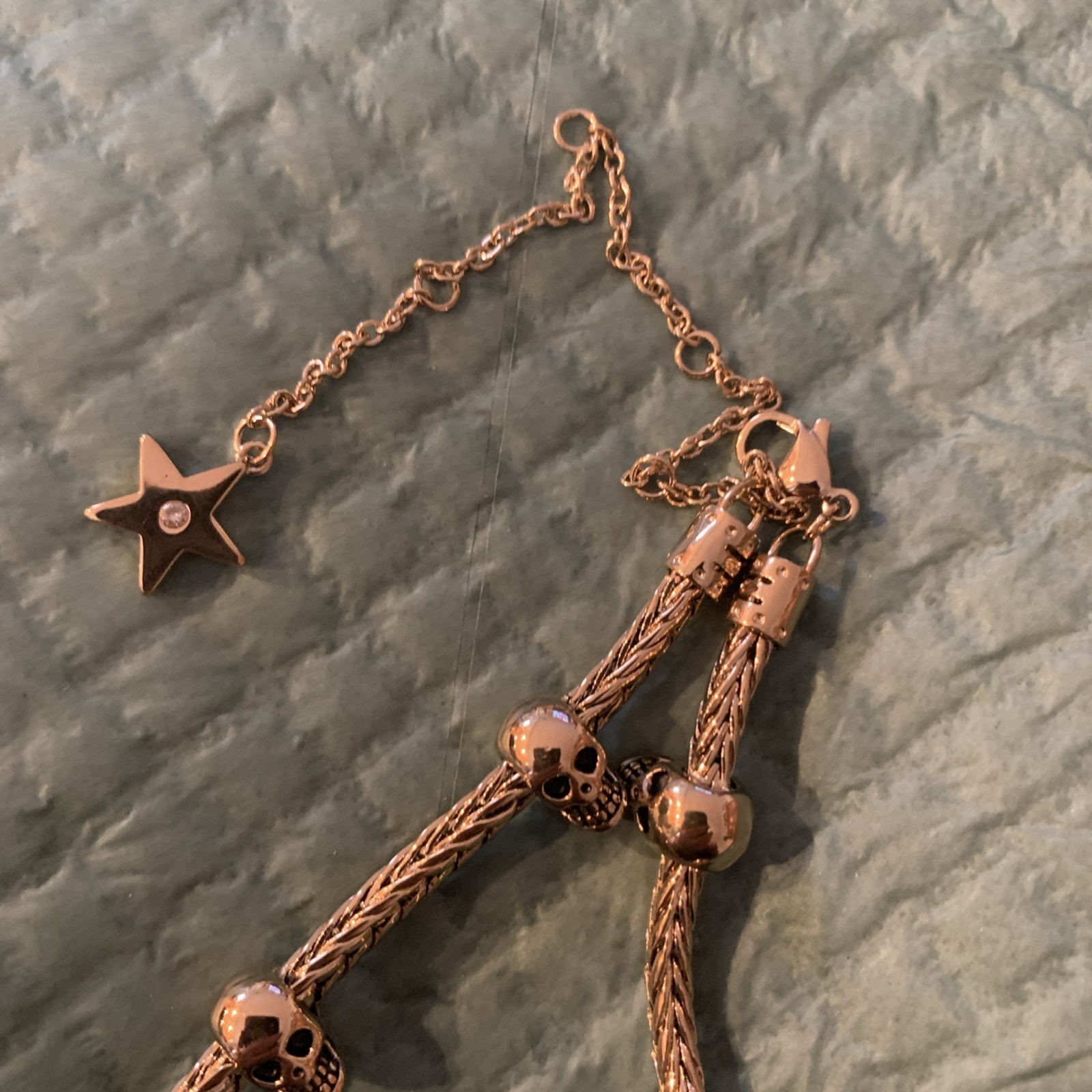 Dalmata Skull Chain Necklace Chocker