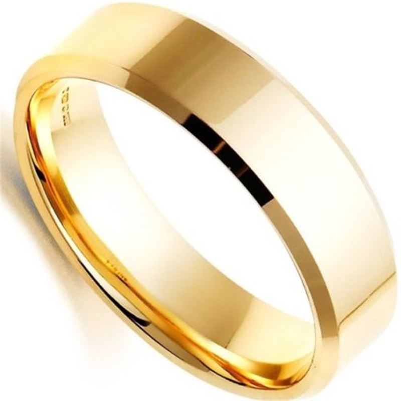 Men’s Fashion Ring Titanium Stainless Steel Black/Gold/Silver 8mm Width Sz 6-12
