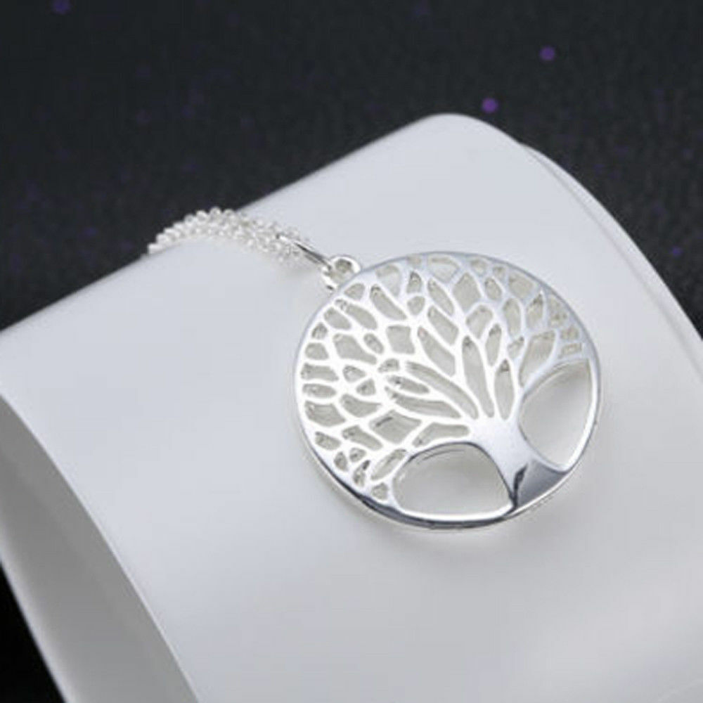 EPIC VAULT- Tree Of Life Sterling Silver Necklace Pendant- w/ Earrings Set