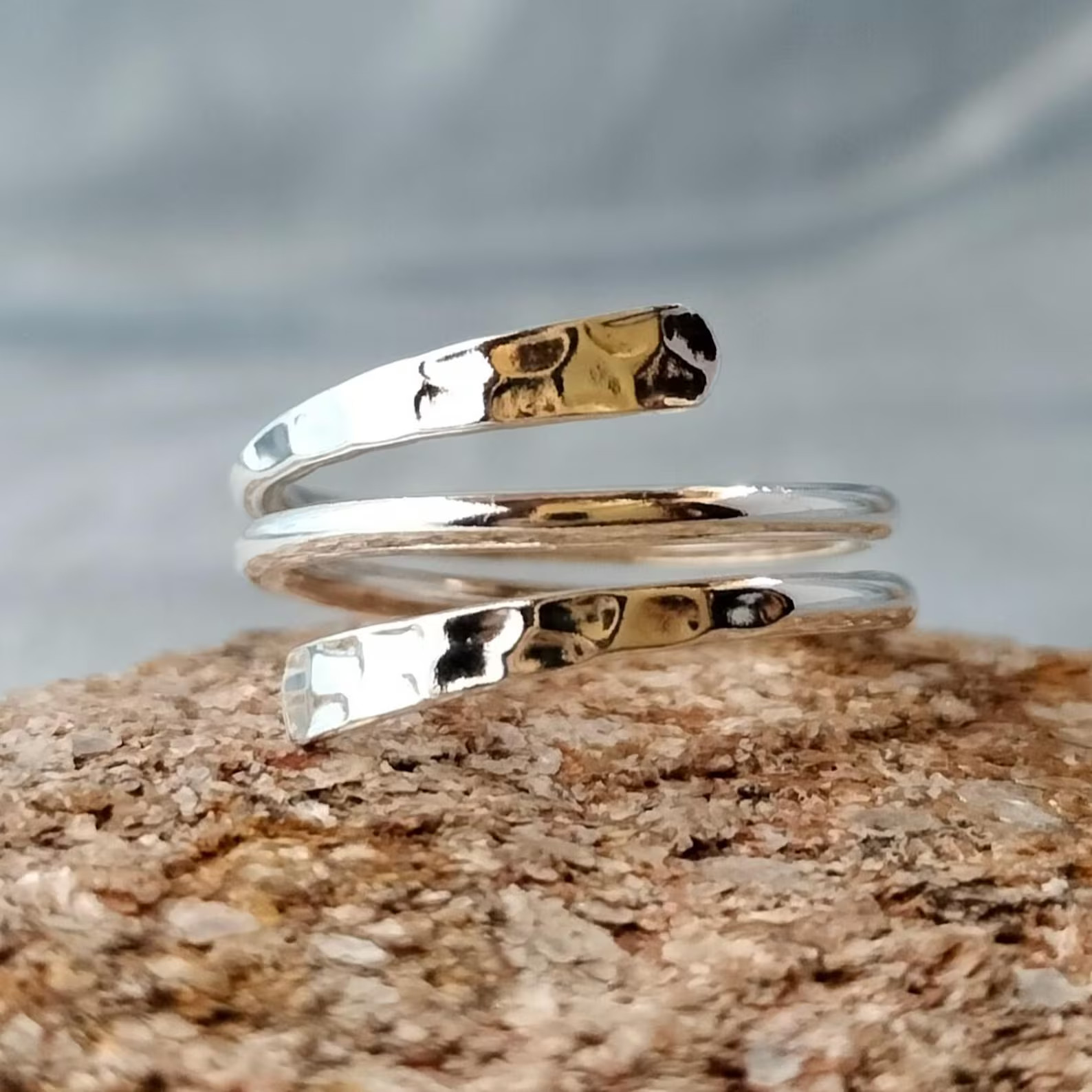 925 Sterling Silver, Solid Silver, Band Ring, Wrap Band Ring