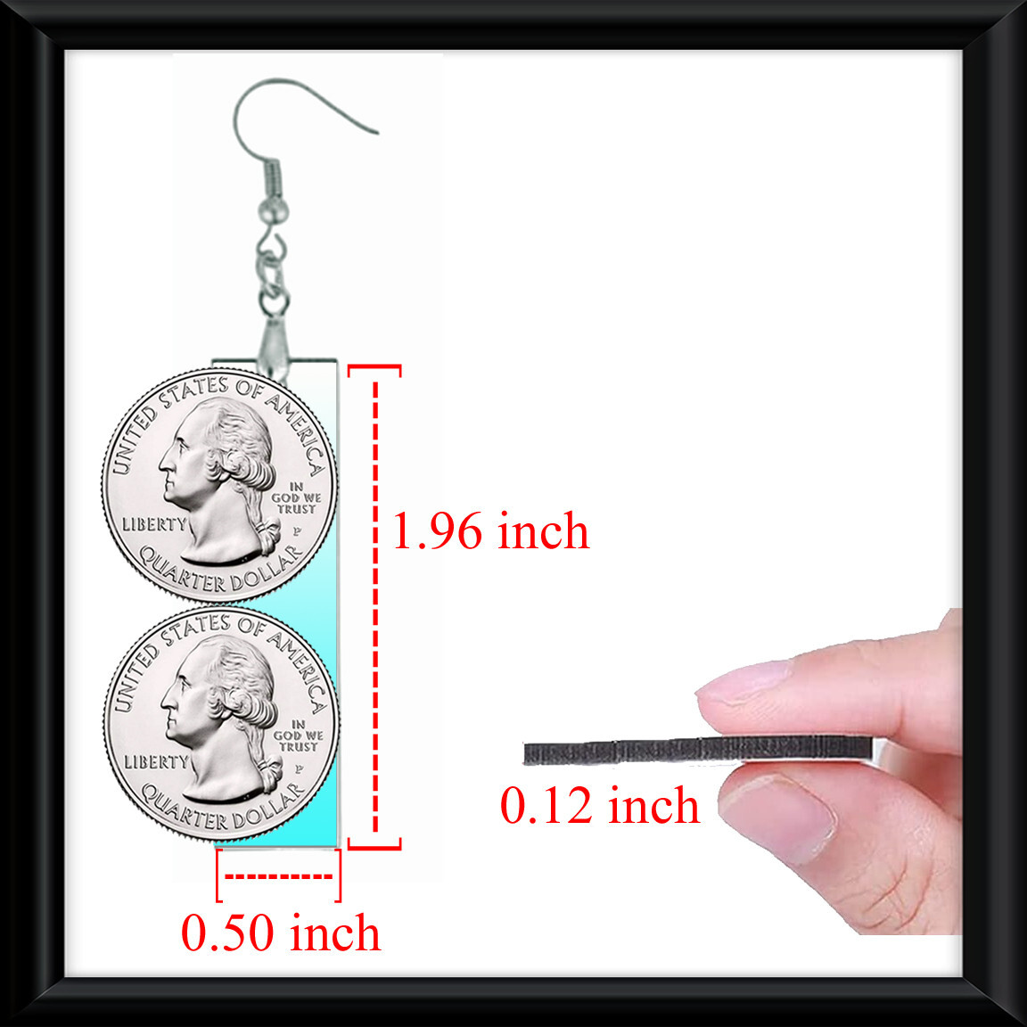 Gothic Bats Halloween Bar Earrings NO PLATING NO TARNISHING Graphic Art Print