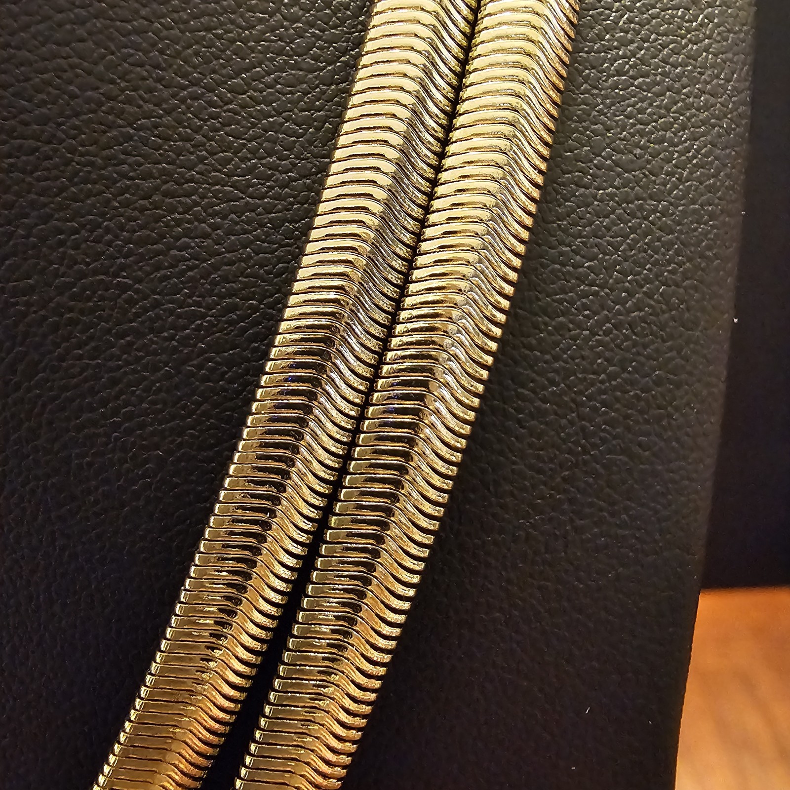 5 MM wide Tubogas Gold Over Bronze 36 inch Necklace or Bracelet