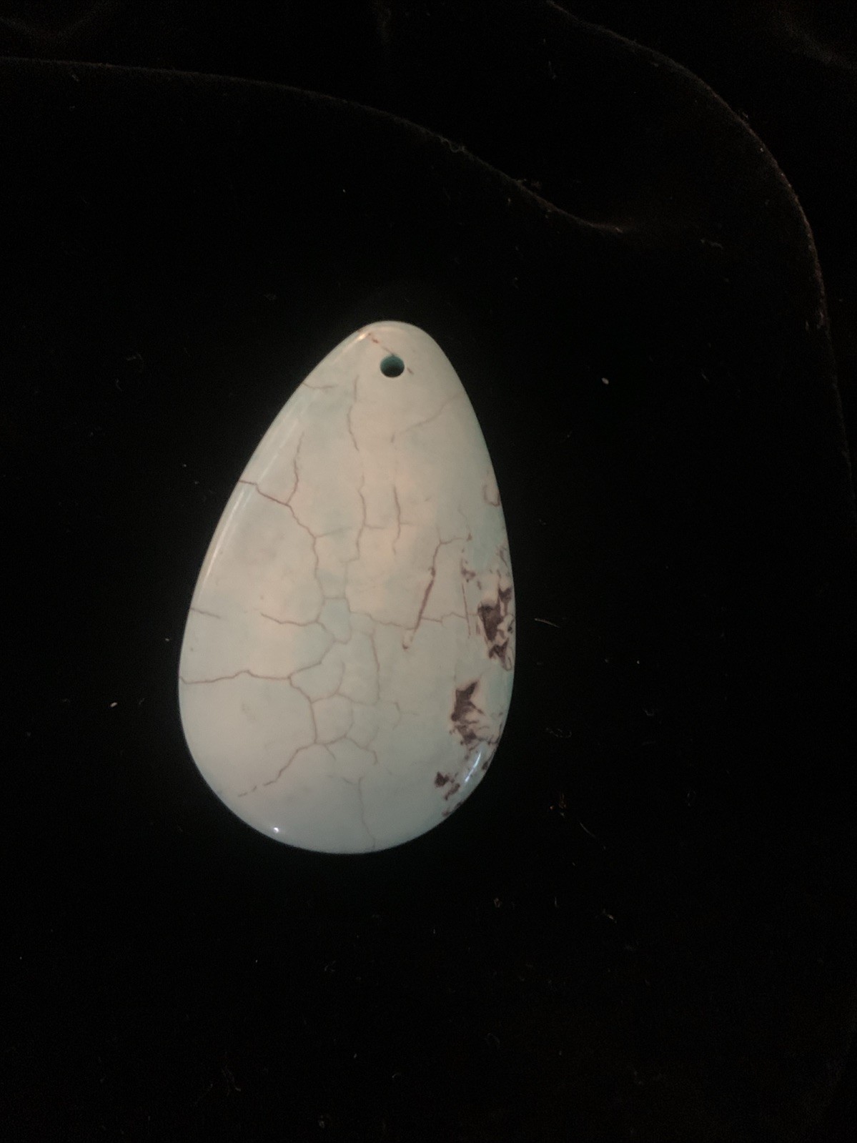 Teardrop shaped photo turquoise or stabilized teardrop pendant