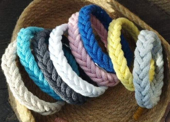 Herringbone men women bracelet Nautical Braided Rope knot Sailor Bracelet
