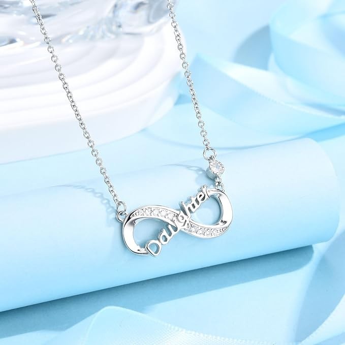 EPIRORA Silver Infinity Necklace for Women, Mother’s Day Birthday Christmas gift
