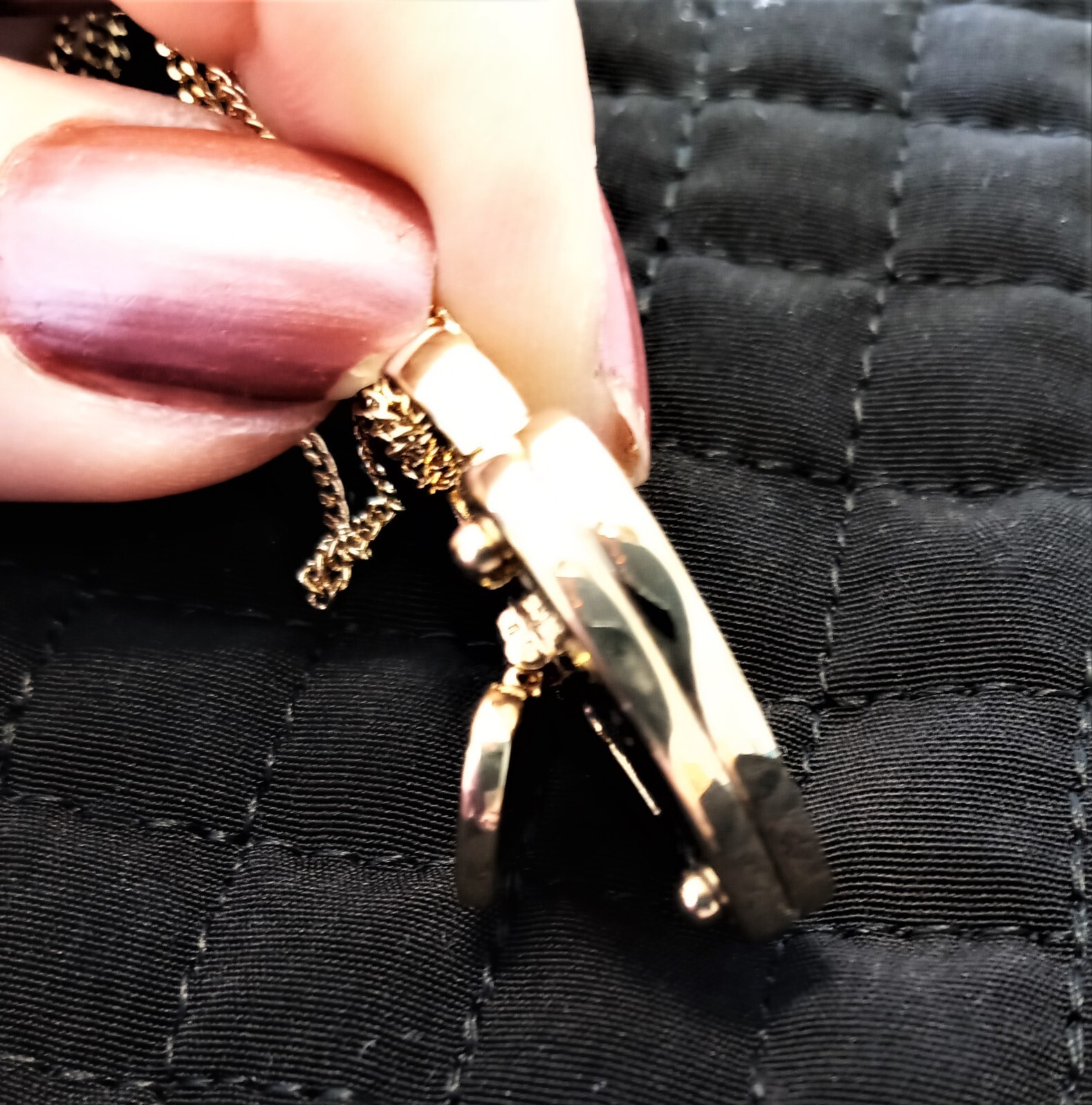 Vintage Juicy Couture Dual Strand Gold Plated Heart Padlock Necklace New in Box