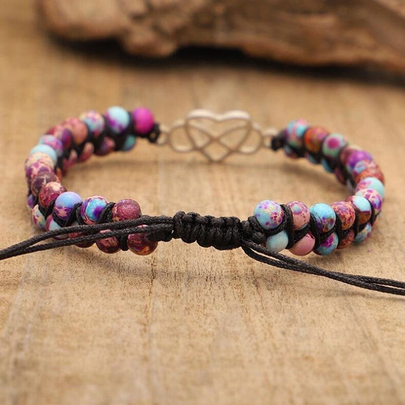 Handmade Braided Natural Stone Healing Reiki Women Girls Bracelet Lover Gifts