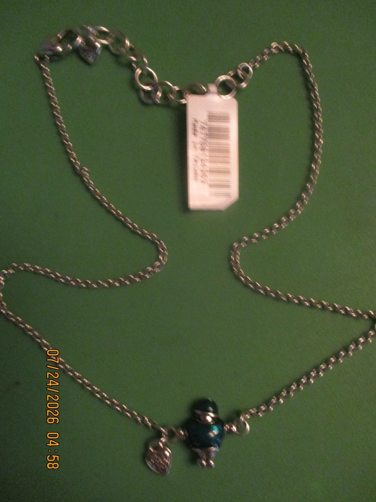 Brighton Retired Family Boy with Heart Charm Necklace Silver Collectible (NEW)