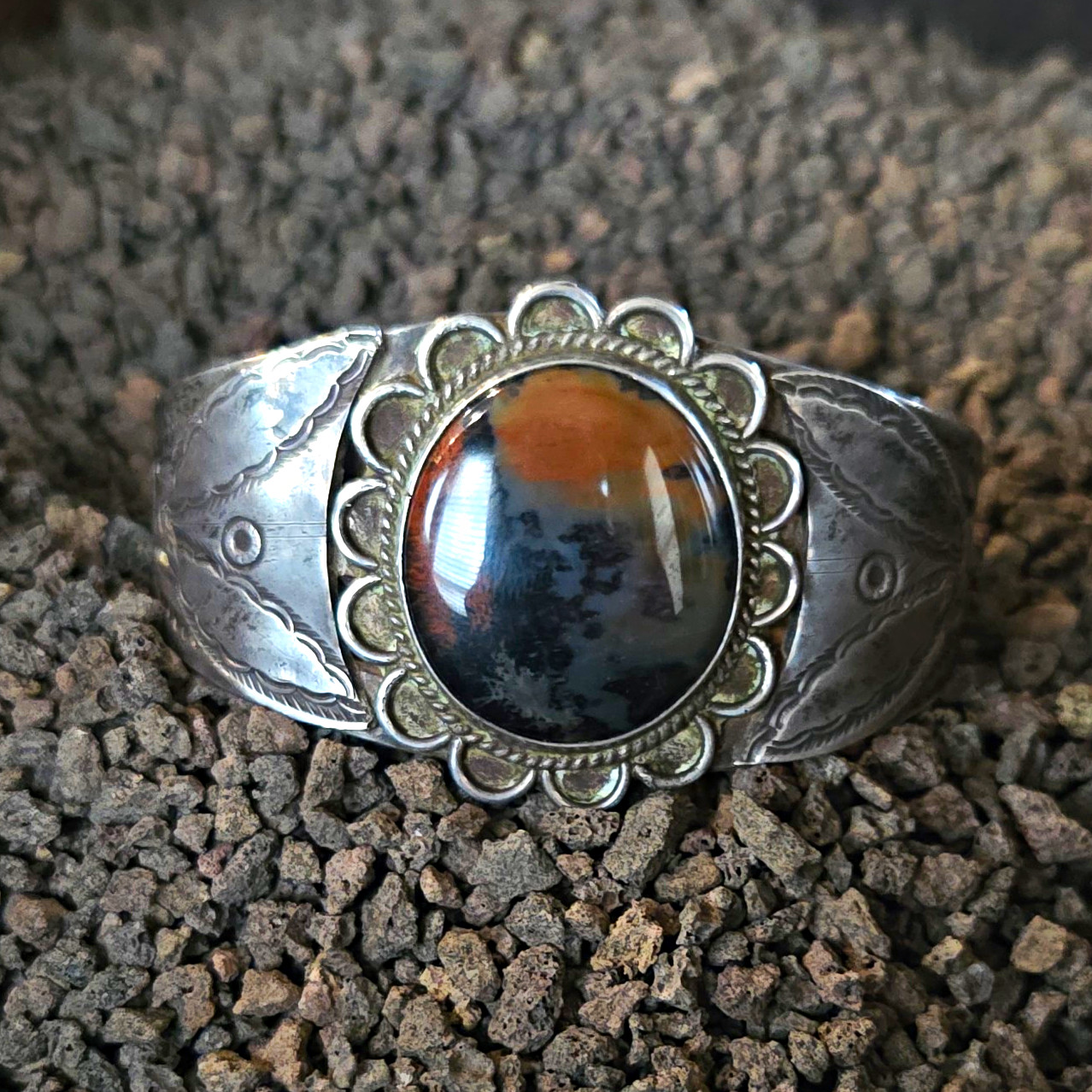 Native American Petrified Wood Stone Cufg