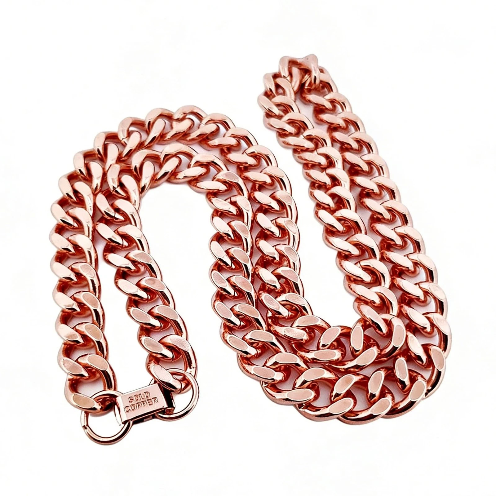 14mm Rose Gold Cuban Link Chain Necklace 316L Stainless Steel Miami Hip Hop