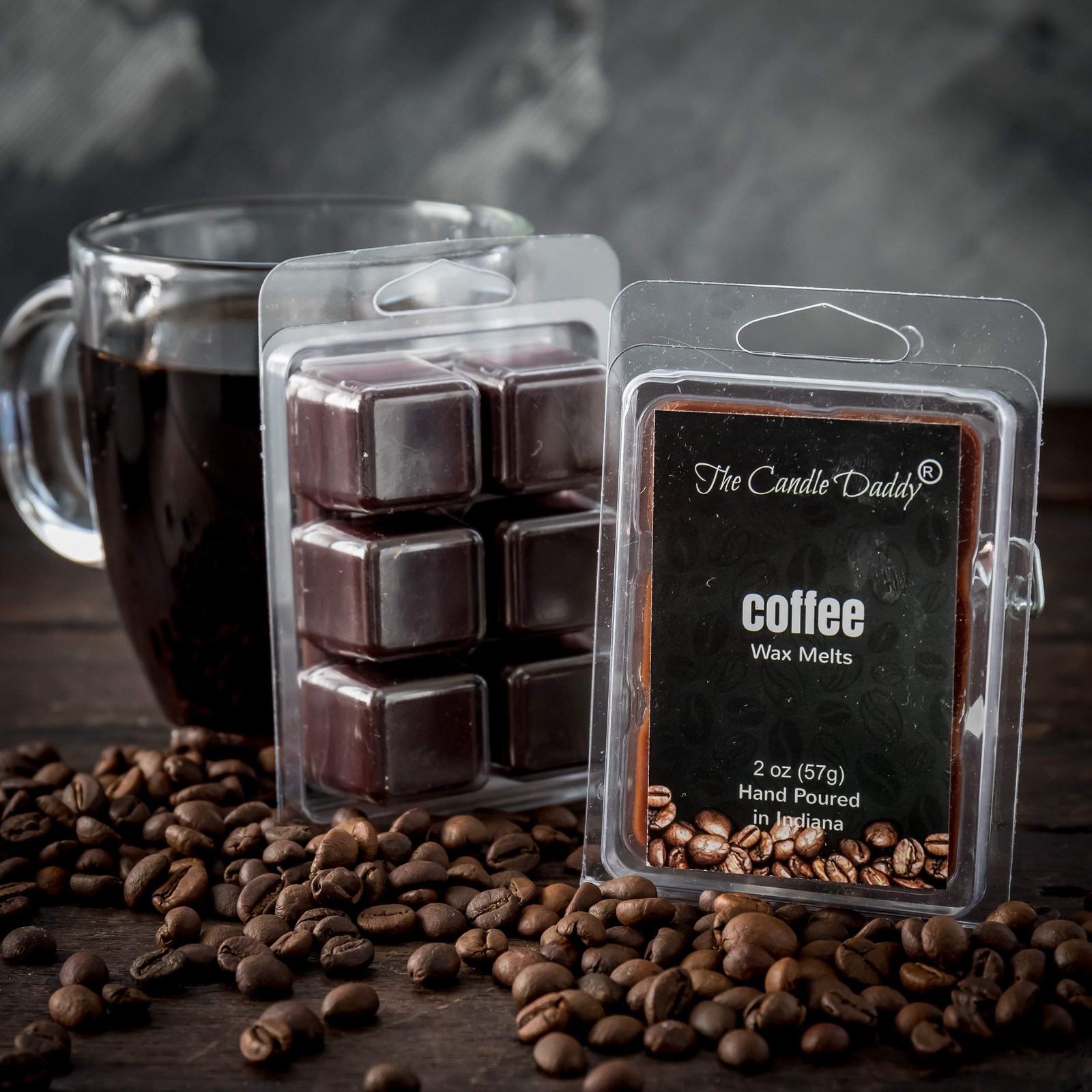 The Candle Daddy Coffee Scented Wax Cubes – 1 Count (Pack of 6), Warm White