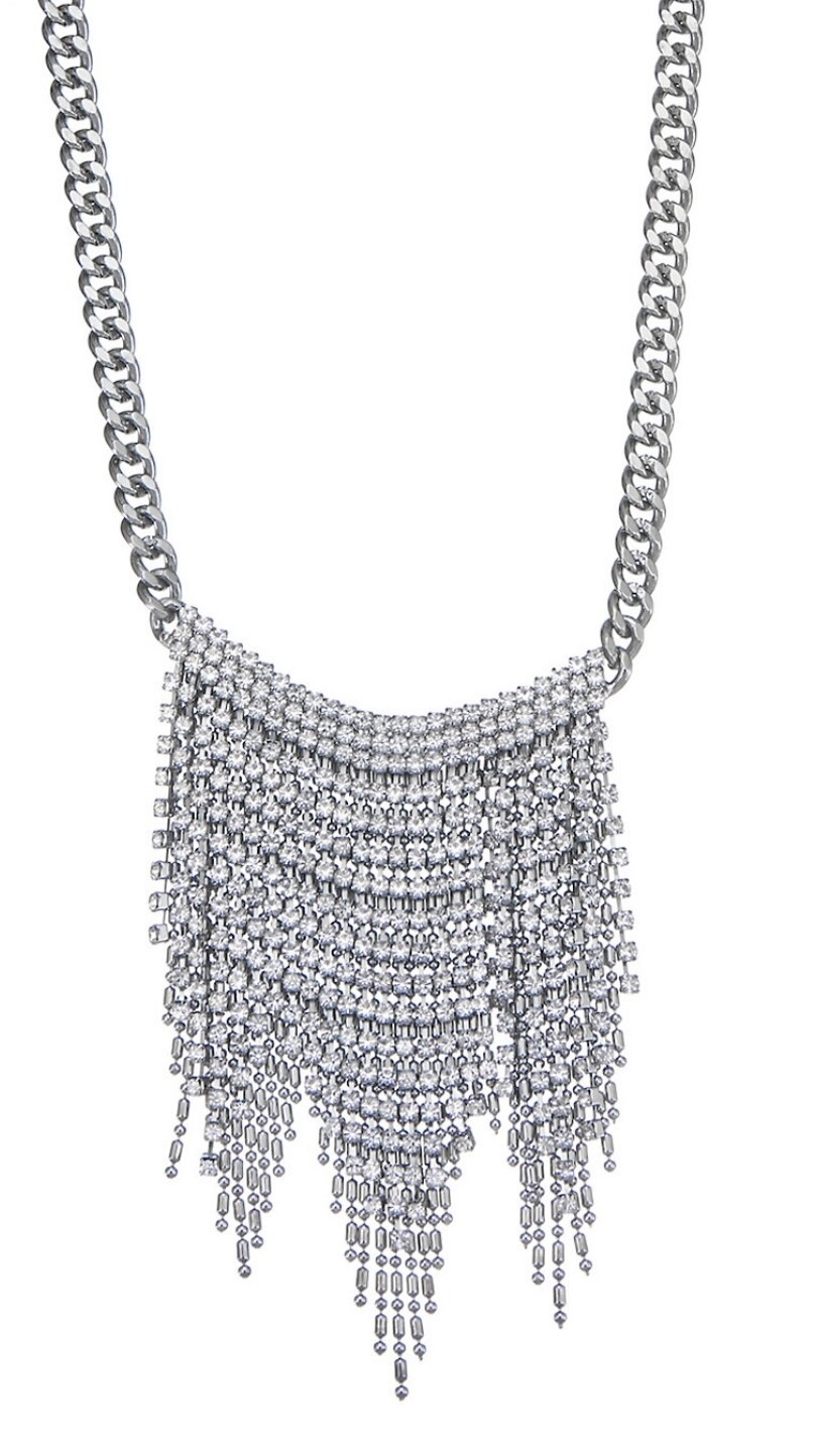 Simply Vera Wang Simulated Crystal Fringe Bib Pendant Necklace – Rock Chic