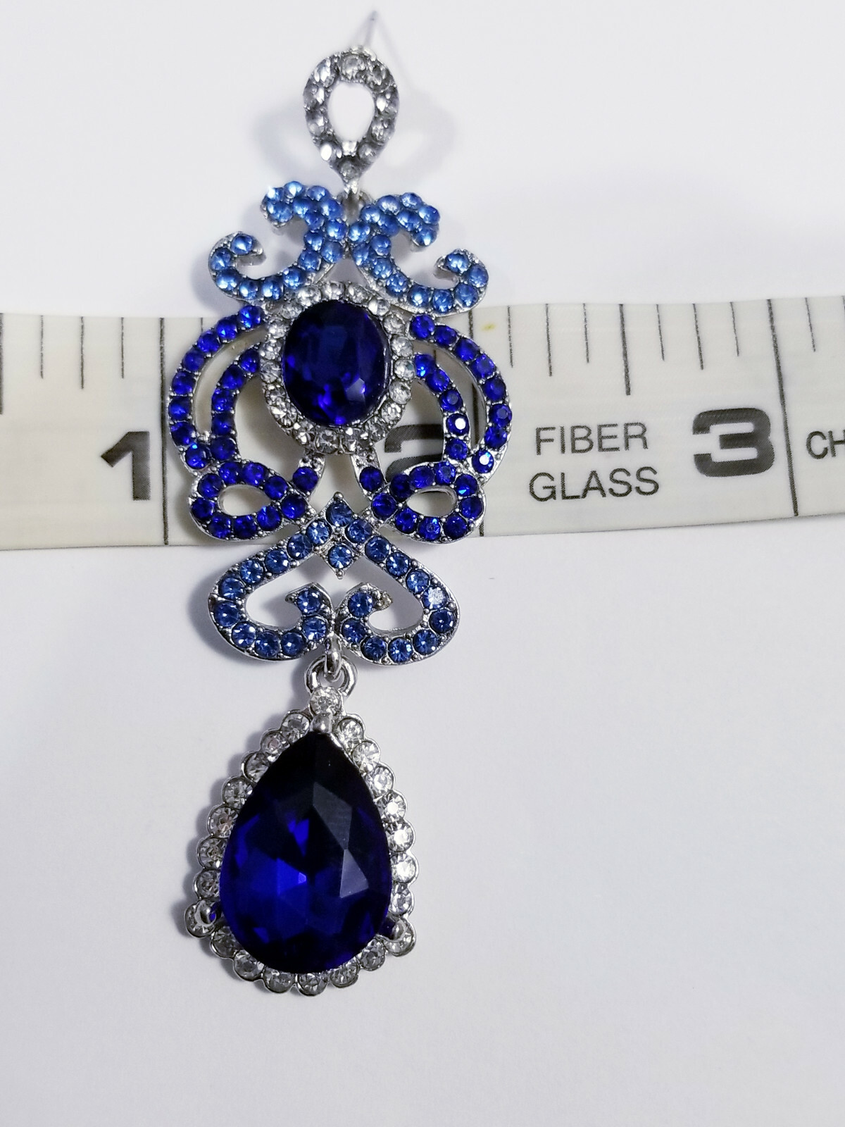 Chandelier Earrings Rhinestone Austrian Crystal 3.1 in Clear