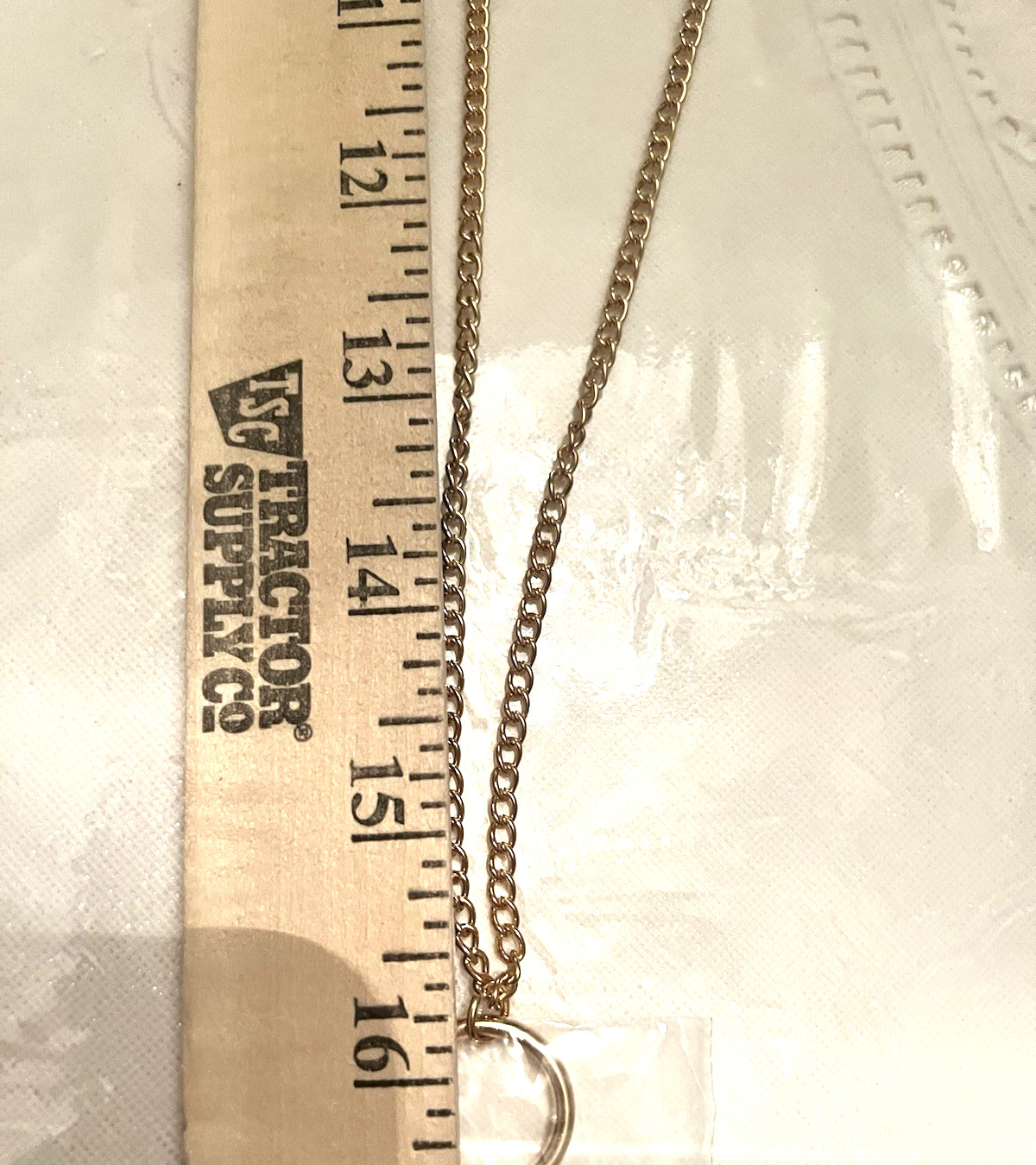 REPLACEMENT GOLD TONE DETACHABLE NECKLACE FOR DRESS OR BLOUSE NEW IN PACKAGE
