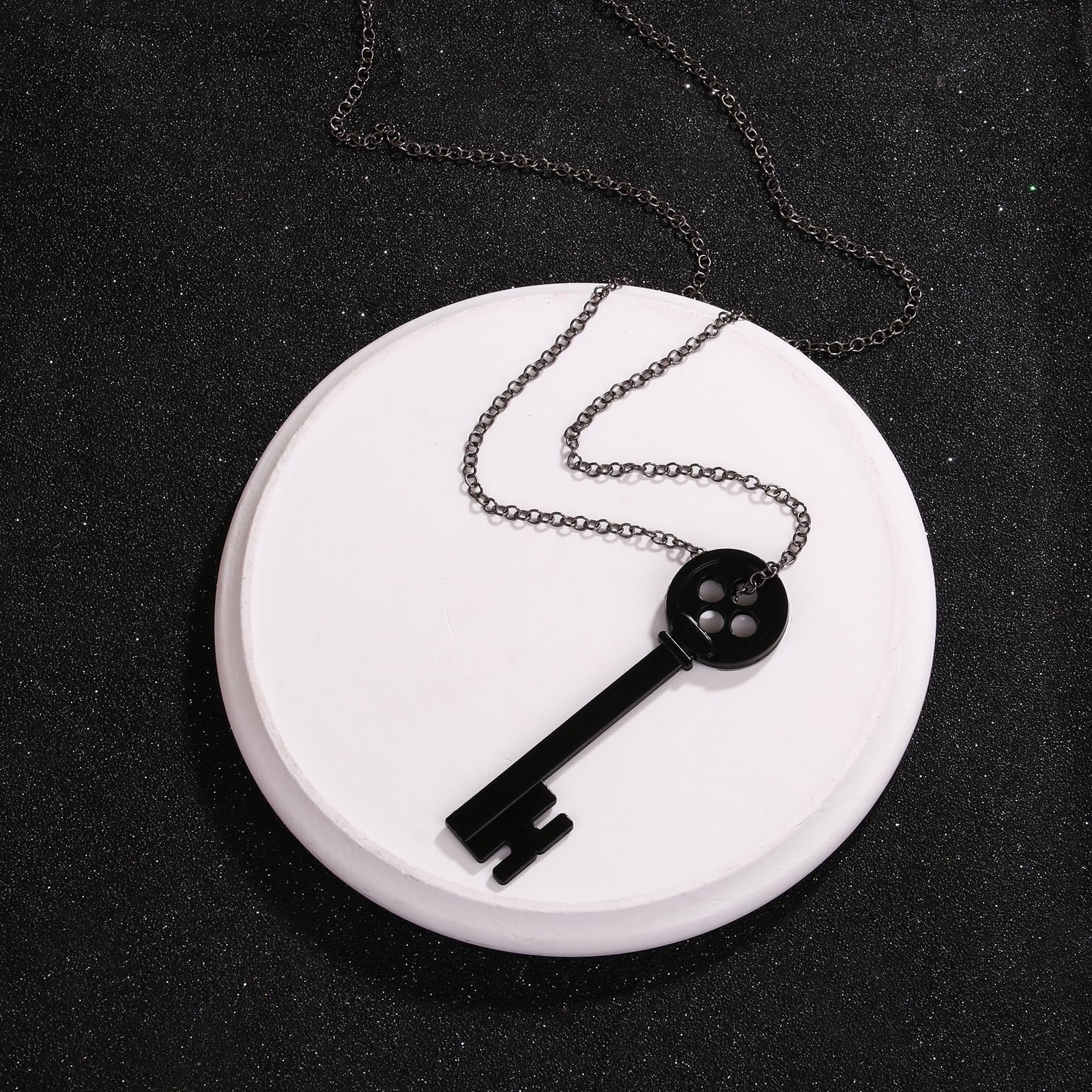 woxafo 3PCS Coraline Accessories Coraline Necklaces|Key Necklaces|Dragonfly Hair