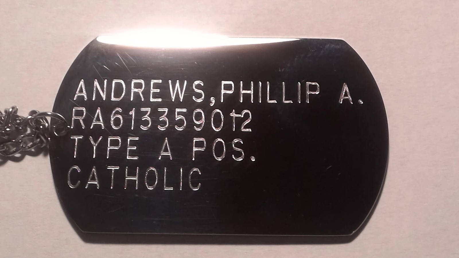 Personalized Engraved Marines, Navy, Air Force ,Army or Coast Guard Dog Tag