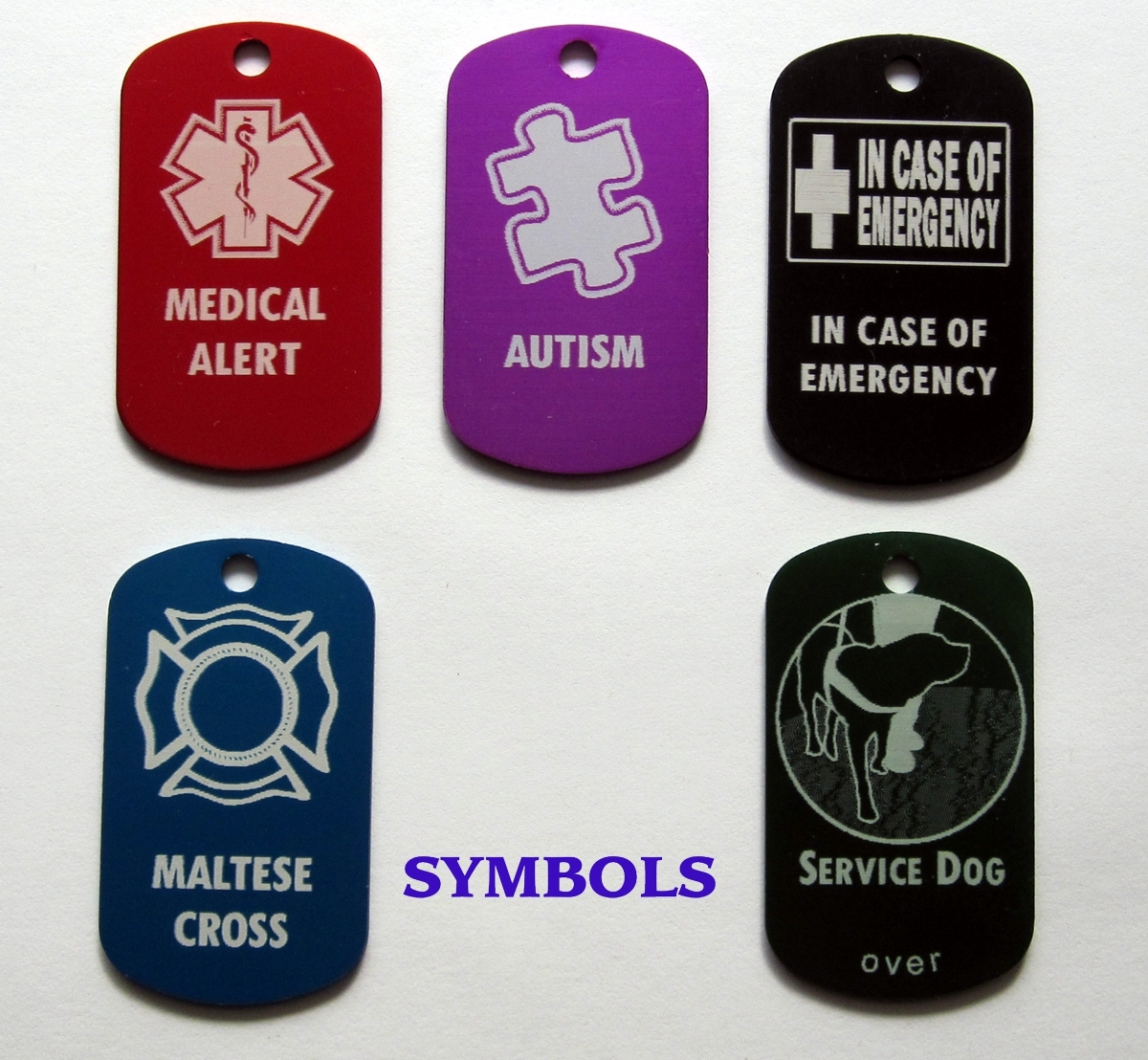 Medical Alert Id Tag with SILENCER – Free Custom Engraving Personalization
