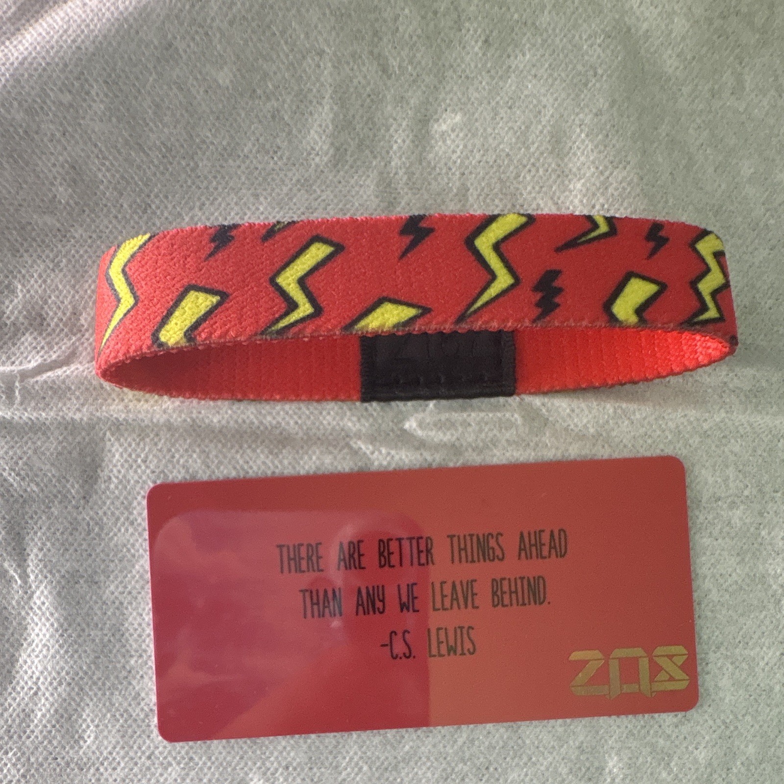 ZOX Multicolor Fabric Wristband “Better Days Ahead”