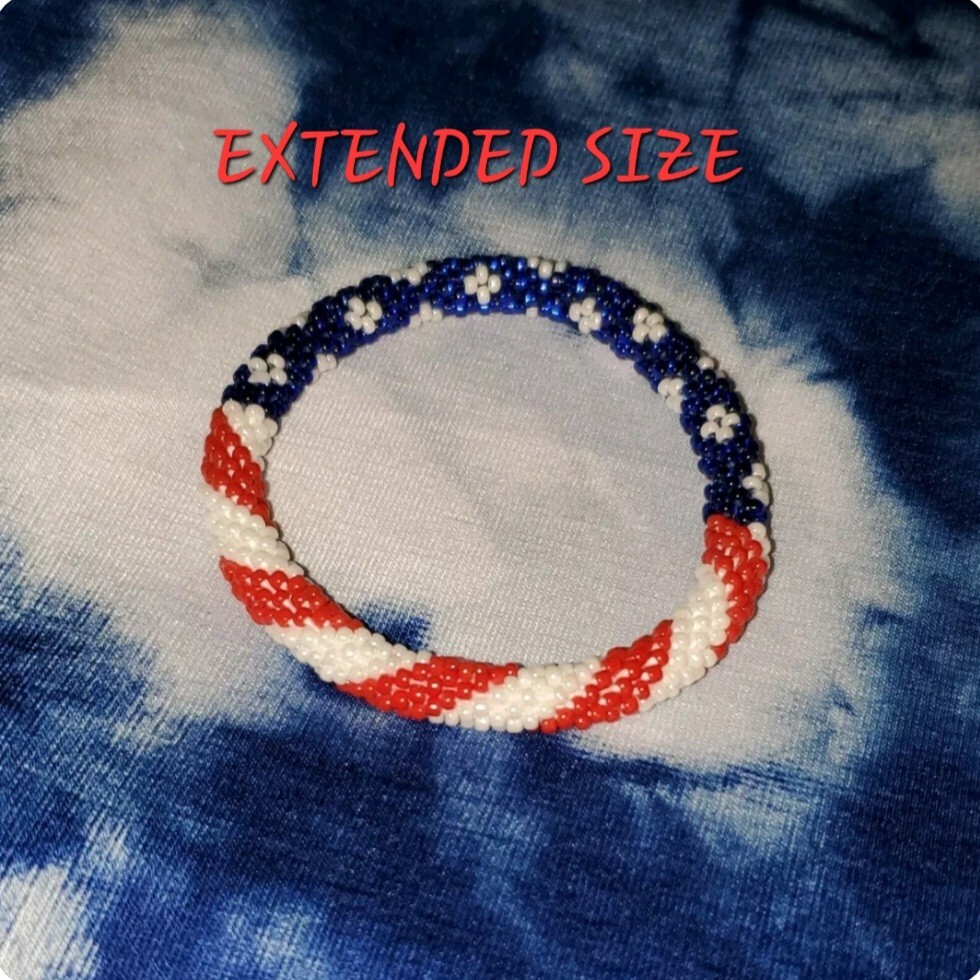 SASHKA EXTENDED SIZE🇺🇲 FLAG BRACELET‼️FREE SAME DAY SHIP‼️SAVE ON ANY 3 SASHKA