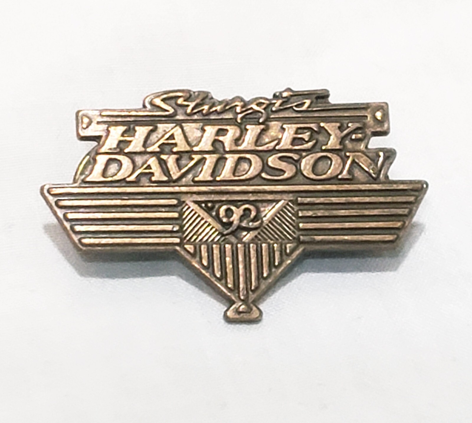 Harley Davidson Sturgis Rally 1992 Owners Group HOG Pin Brooch 1″