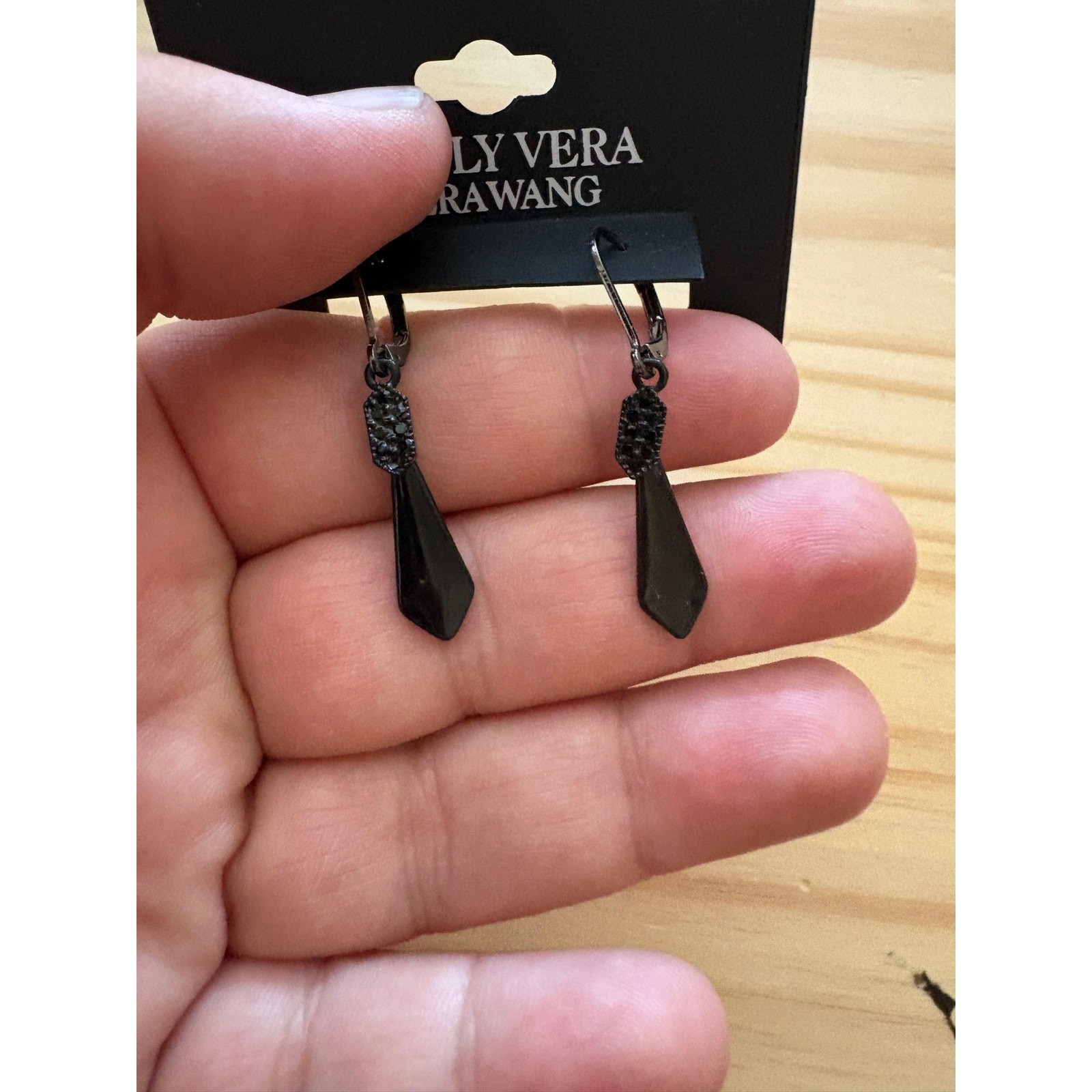 Simply Vera Vera Wang Earrings Arrow Shape Dangle Black Formal Dressy