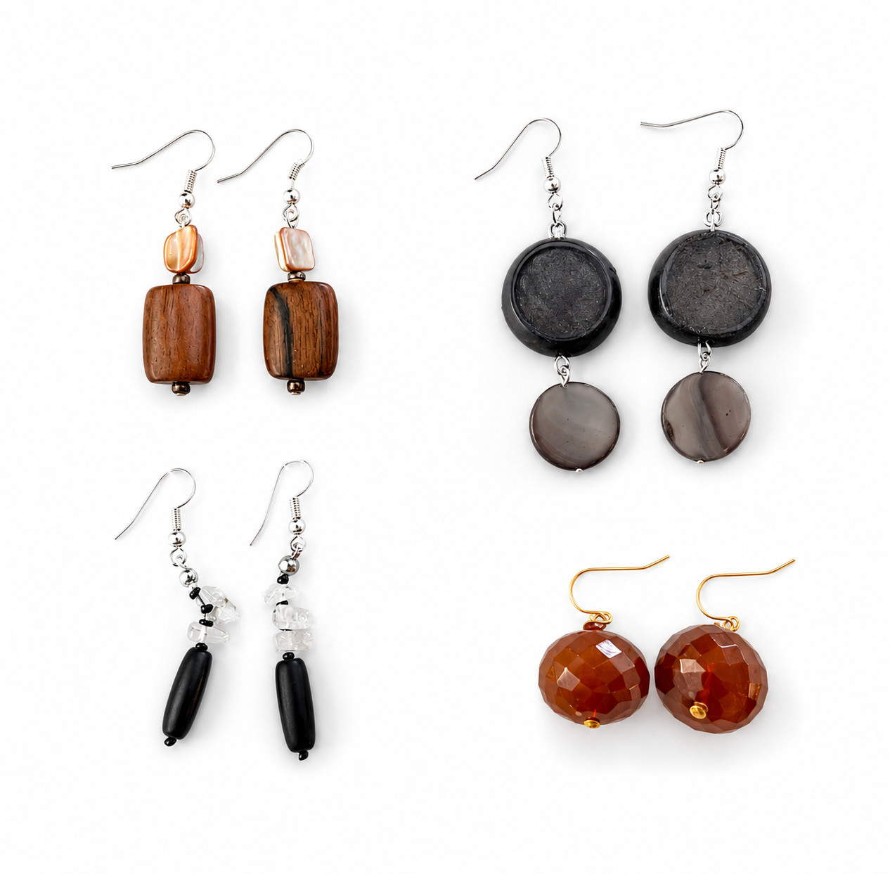 4 Sets of Handmade Earrings