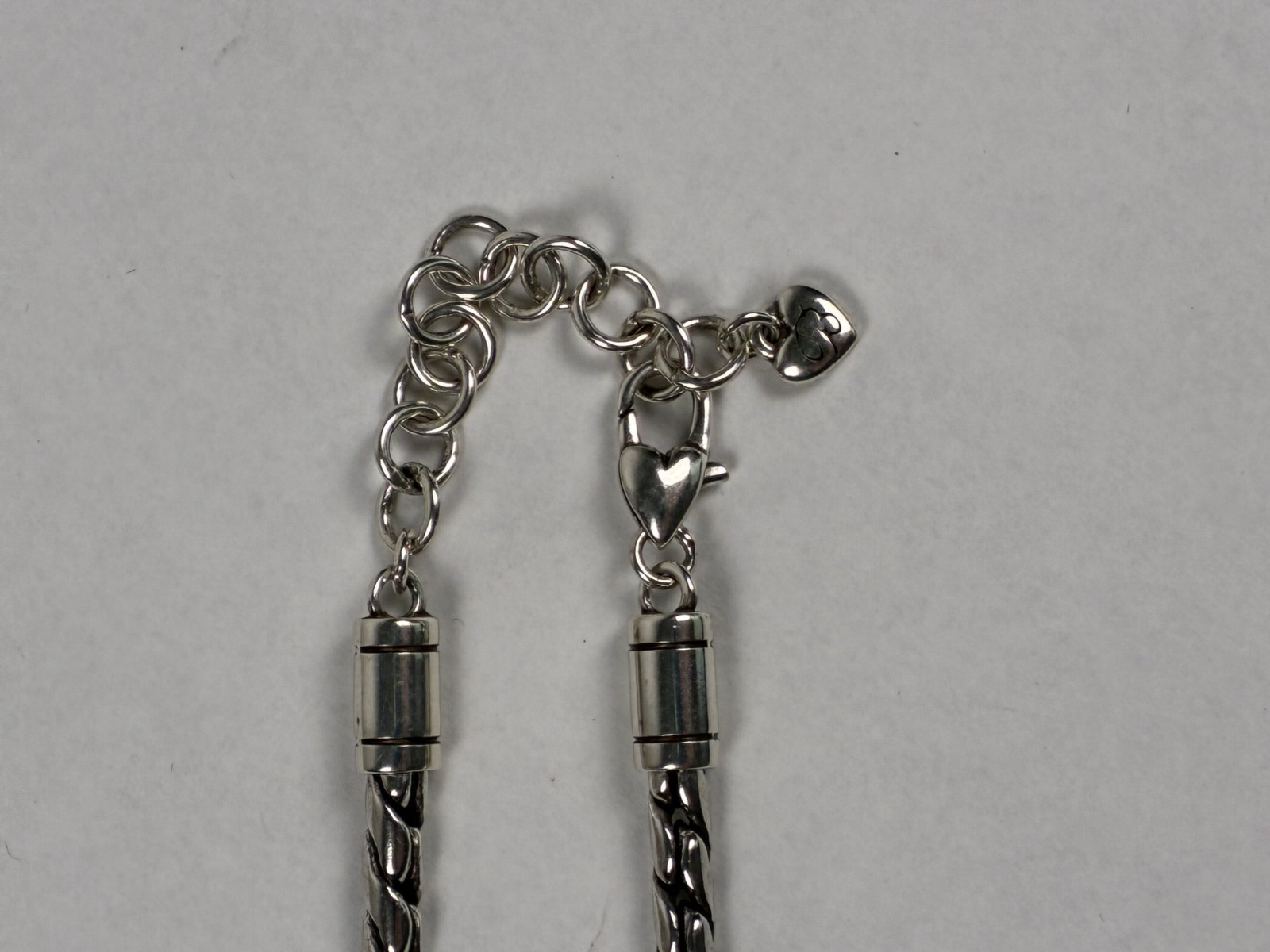 Brighton Bibi Heart Necklace Silver Tone Iconic Bali Style 18”