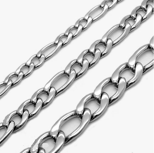 18-32” Lot in bulk Stainless steel NK Figaro Curb Link chain Necklace Men women