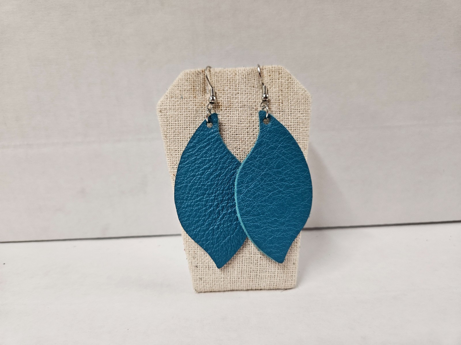 Handmade Leather Earrings Bulk Lot New 30 Pair Dangle Feather Shape