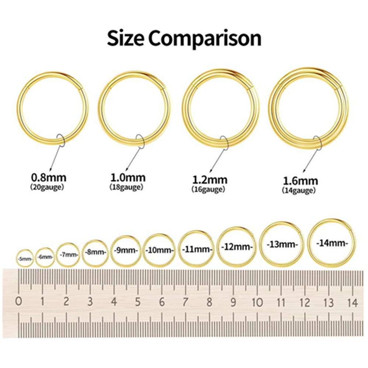 316L Surgical Steel Nose Rings Hoop Septum Clicker Hinged Segment Ring Lip Ea…