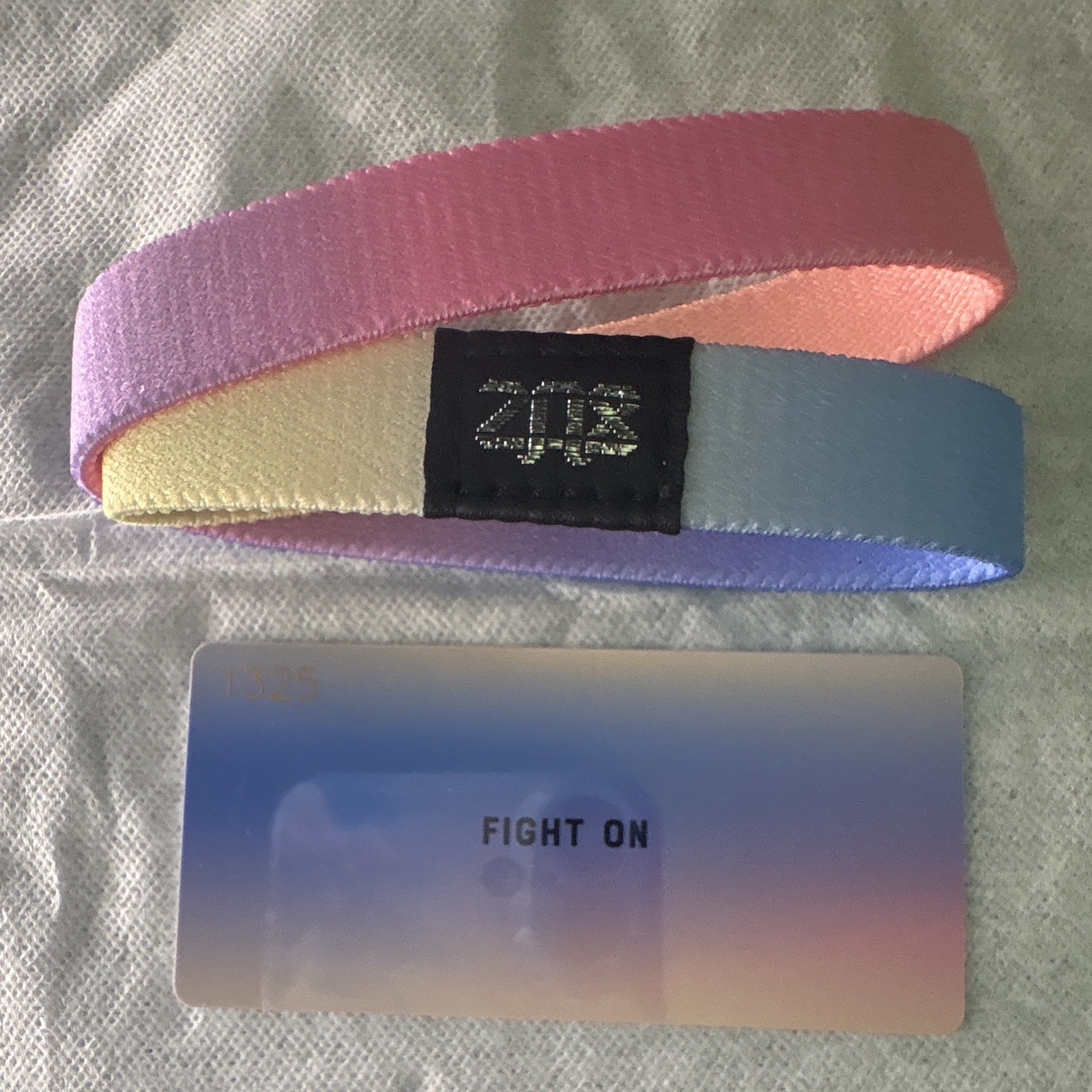ZOX Multicolor Fabric Wristband “Fight On”