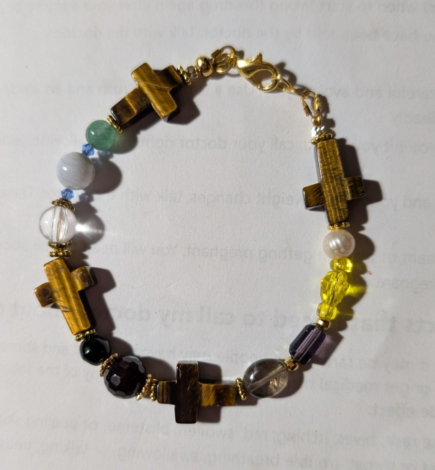 Bracelet, Psalm 23, Multi-gemstones , Size 7-1/2″