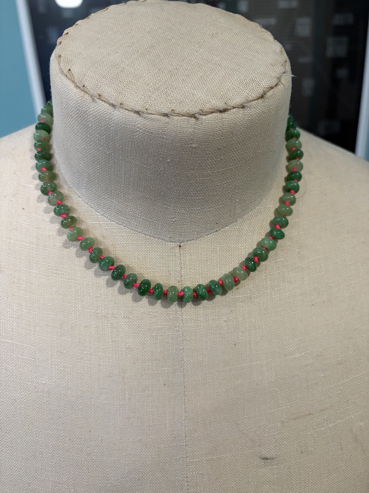 Gorjana palma necklace green