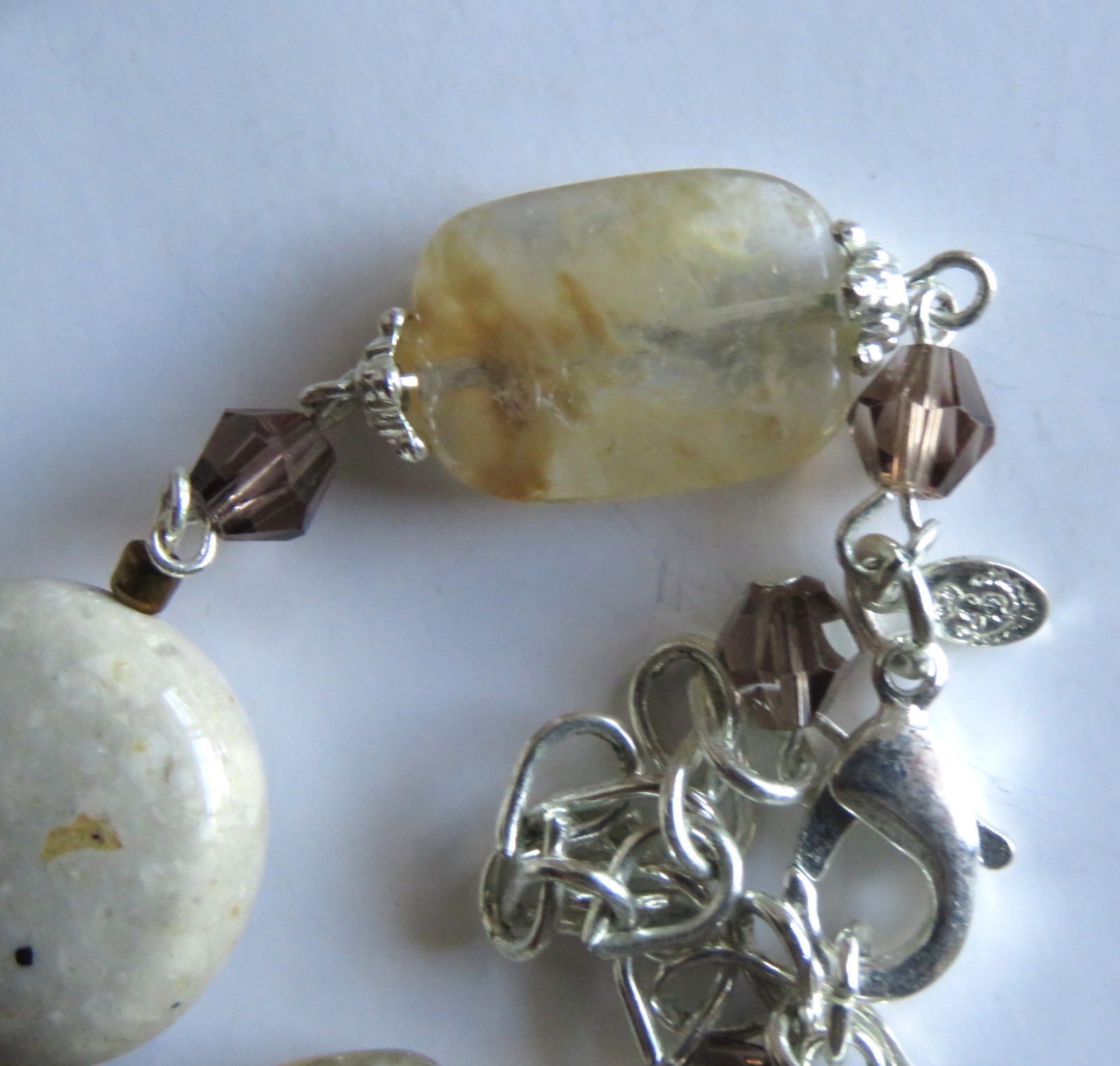 Premier Designs Sand Dune Quartz and Stone Y Necklace with Removable Pendant