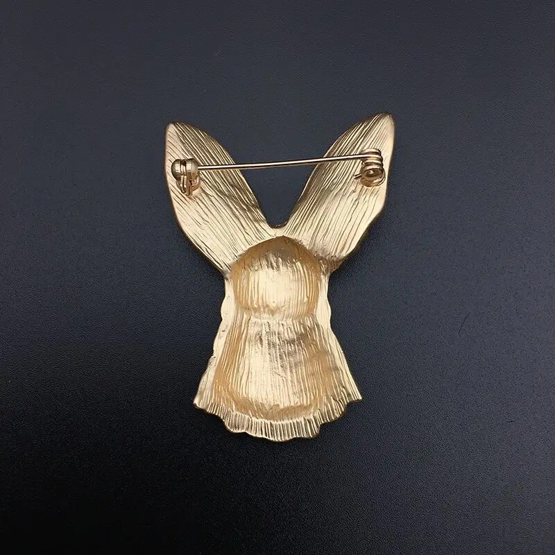 2PCS Rabbit Brooch Female Cute Corsage Cartoon Animal Brooch Pin Accessories
