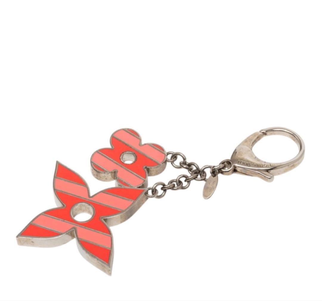 Louis Vuitton Monogram Flower Key Holder Metal Size 2.4in Made in France