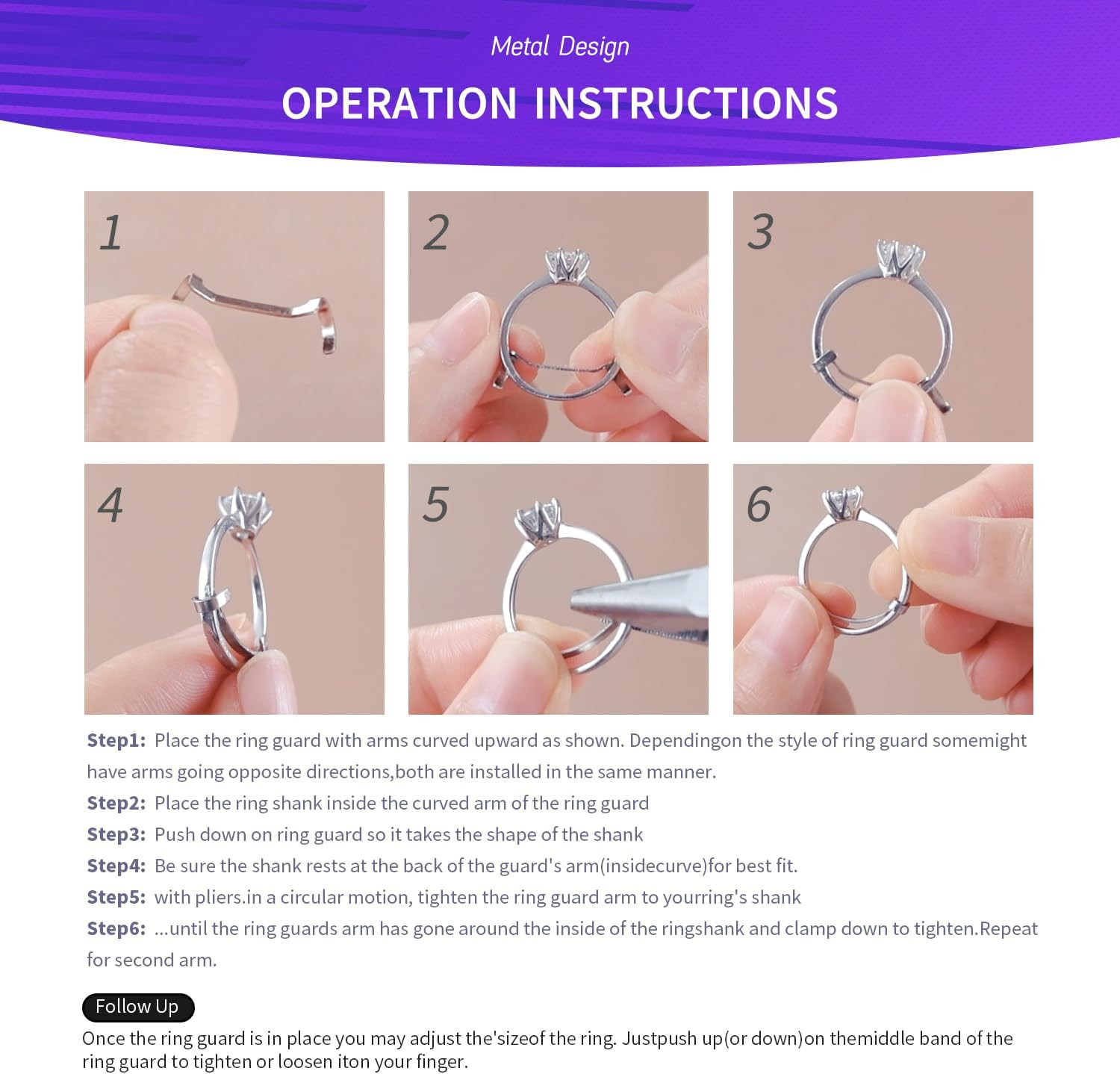 Ring Sizer Guard Set 12 Pack Metal Adjustable Spacer for Loose Rings Gold Silver