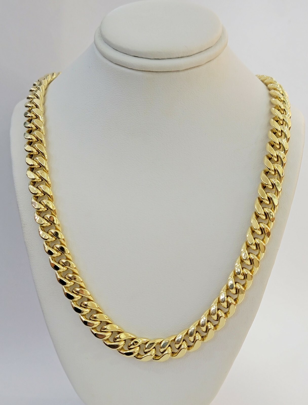 14k 10mm Mens Chain Miami Cuban Link Necklace 22″ REAL 14KT Real Gold Sale.