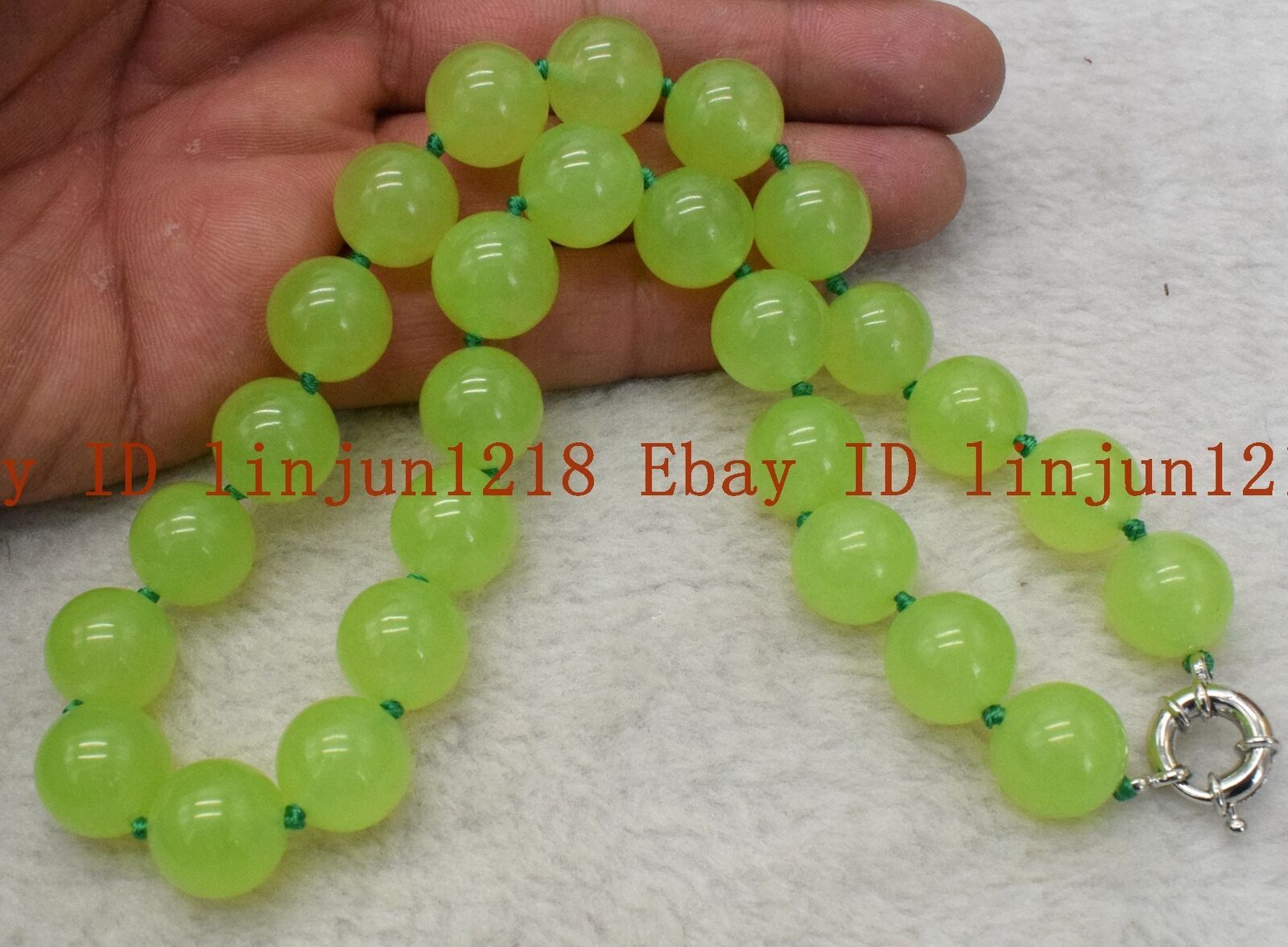 Natural Huge 14mm Green Peridot Round Beads Gemstone Necklace 14-36in