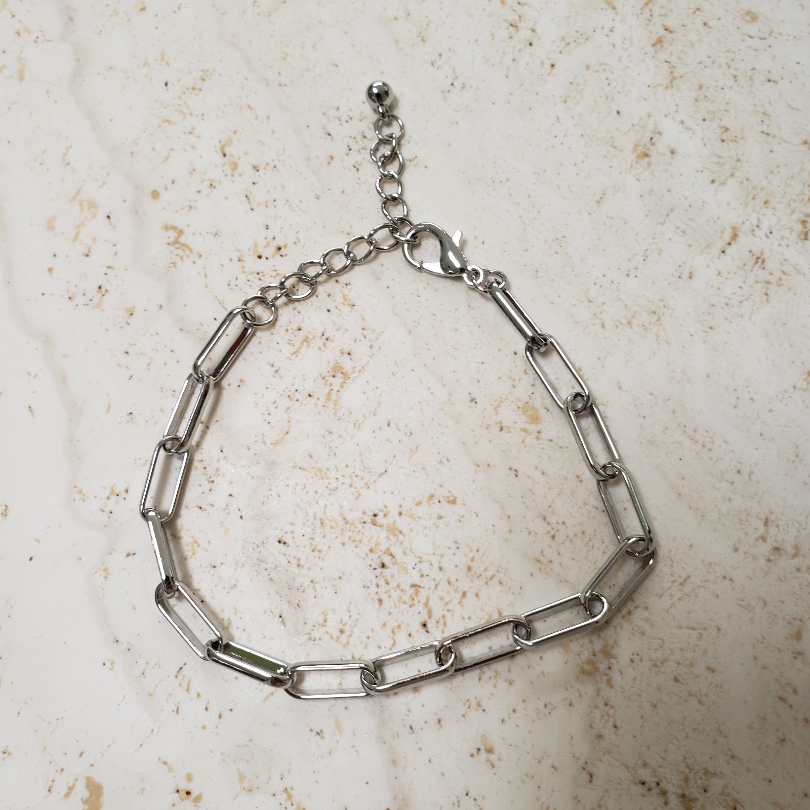 Paperclip Anklet/Bracelet 20cm/8″ plus 5cm/2″ extender – new and tagged.