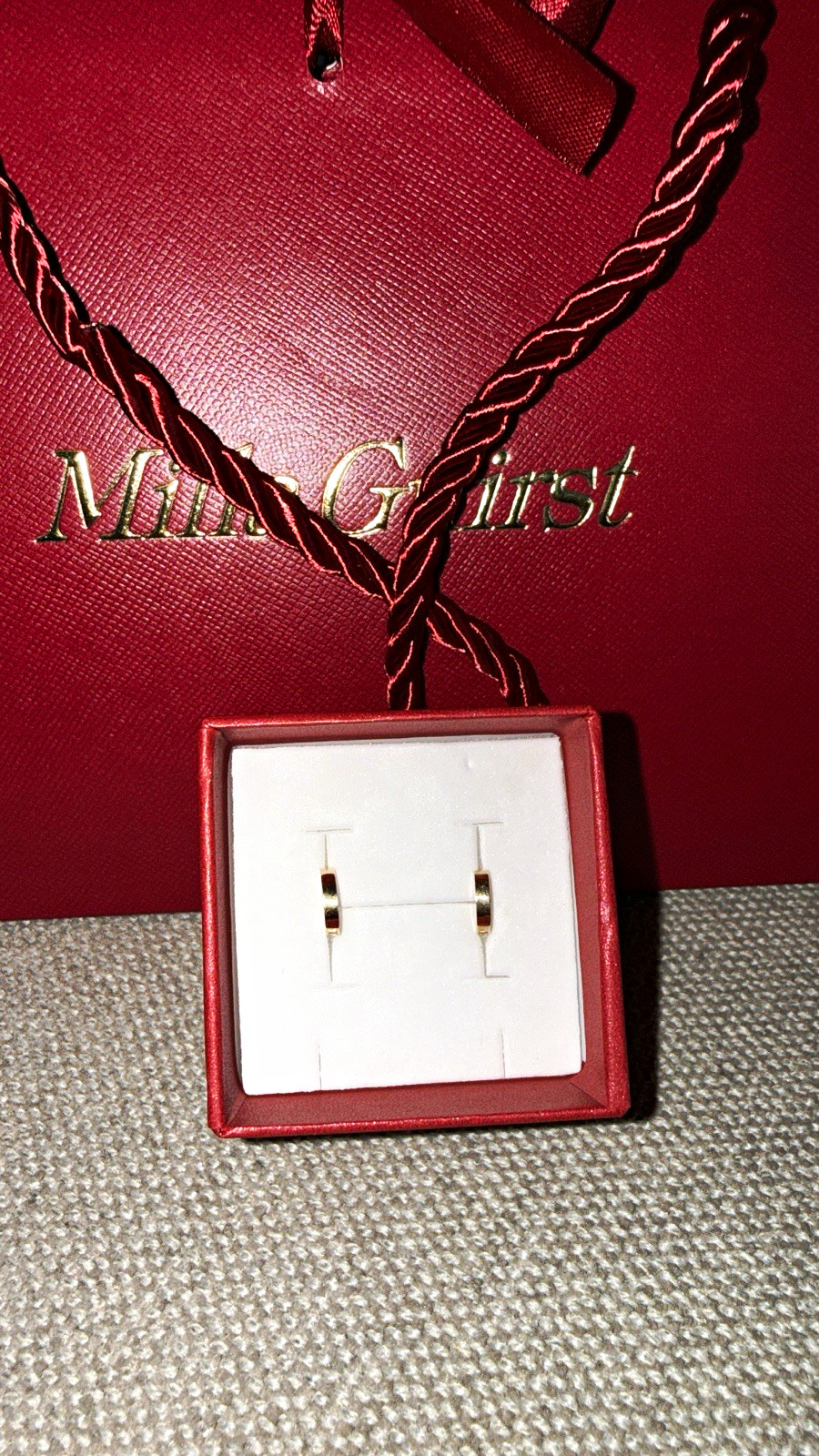14K Solid Gold Milla Guirst Huggie Hoop Earrings Smooth Plain Hinged Closure