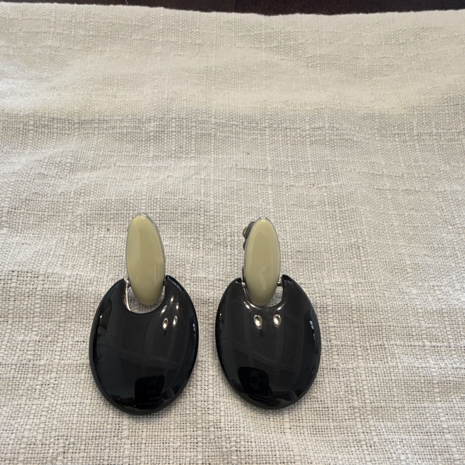 Lot of 4 Vintage Clip-On Statement Earrings Stud & Dangle/Drop