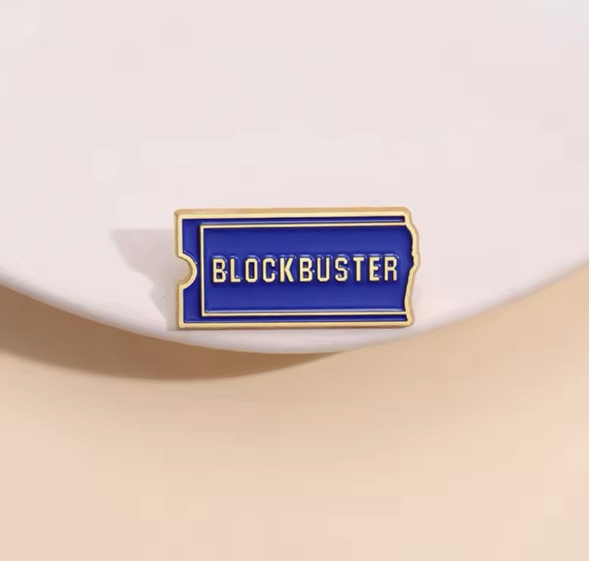 Blockbuster Ticket Style 1pc Rubber Backer Blockbuster Ticket Pin FREE SHIPPING