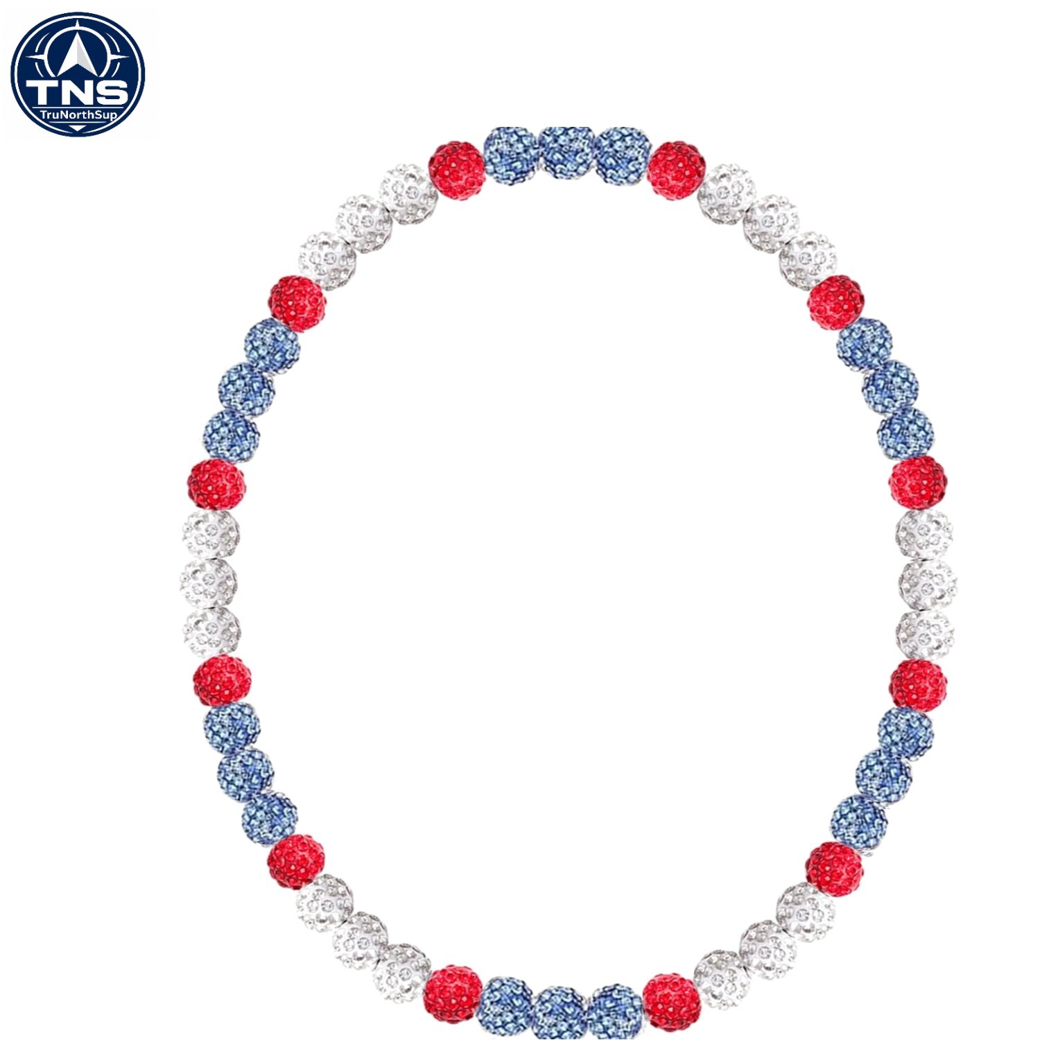 Baseball Necklace 16in/19in/22in Rhinestone Clay Beaded Chain Mens Sports Jew…
