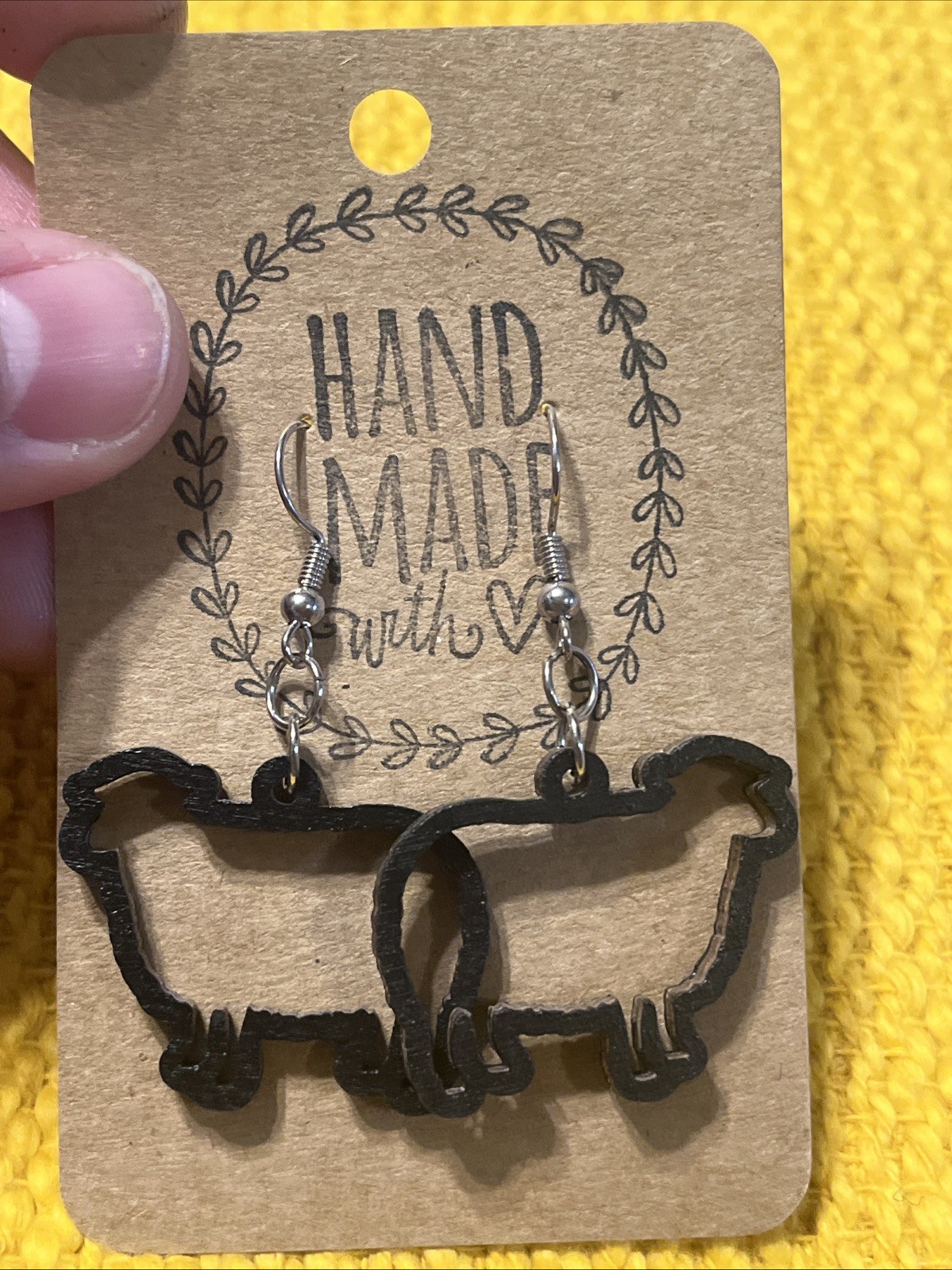 Black Sheep Farm Animal Earrings NEW Bah Bah