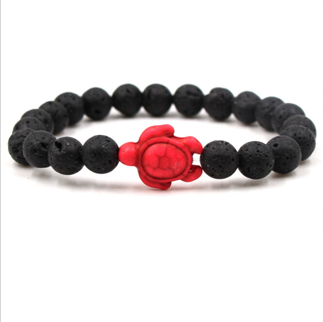 Ocean Sea Turtle Bracelets Healing Diffuser Beach Beaded Jewelry For Men Women